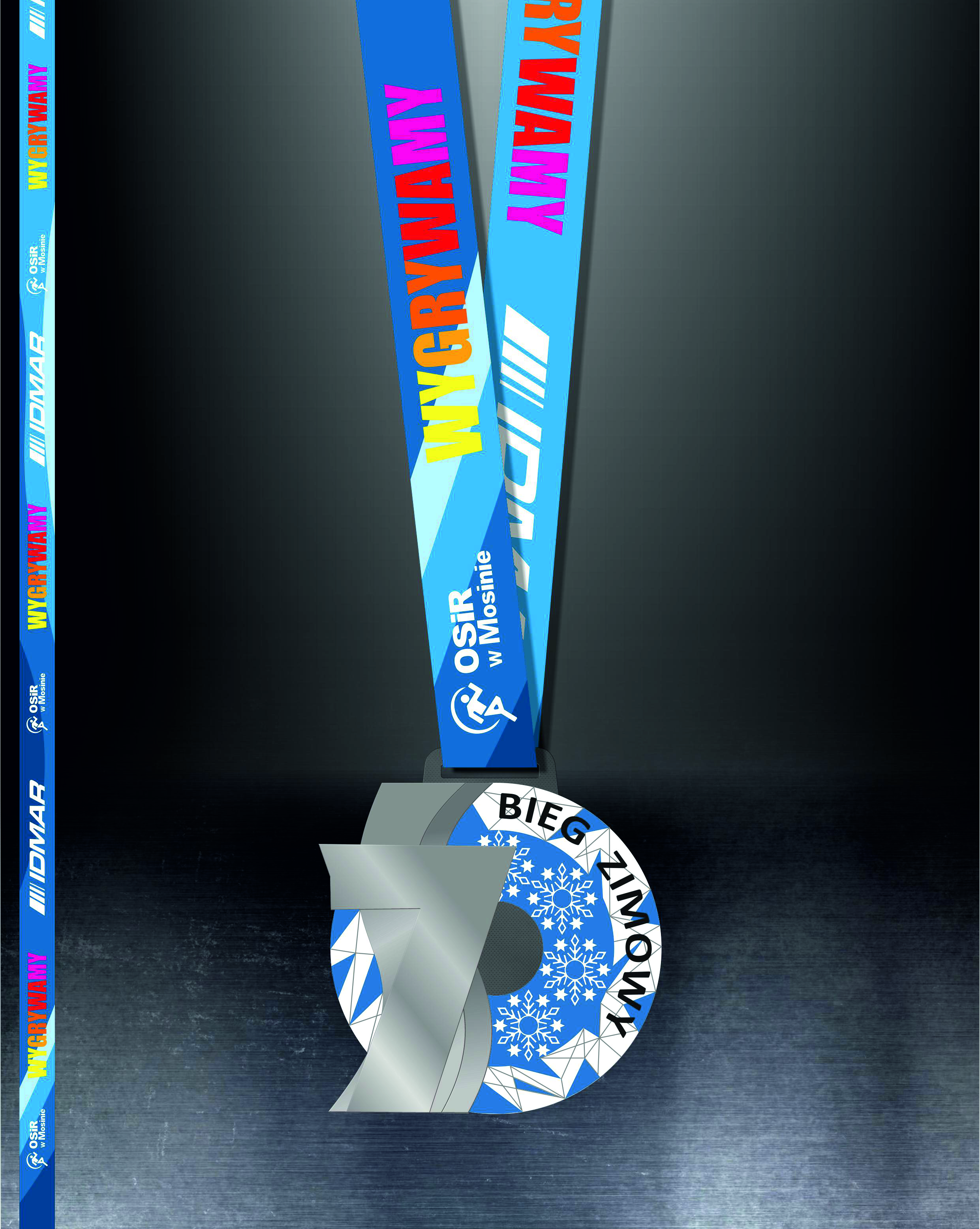 Wizualizacja medalu na 7 Bieg Zimowy po Wielkopolskim Parku Narodowym